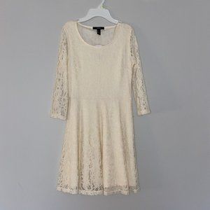 Cream Lace Dress From Forever 21